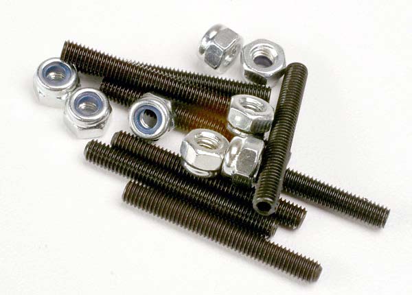 Tornillos de fijación Traxxas de 3 x 25 mm y contratuerca de nailon de 3 mm (8)