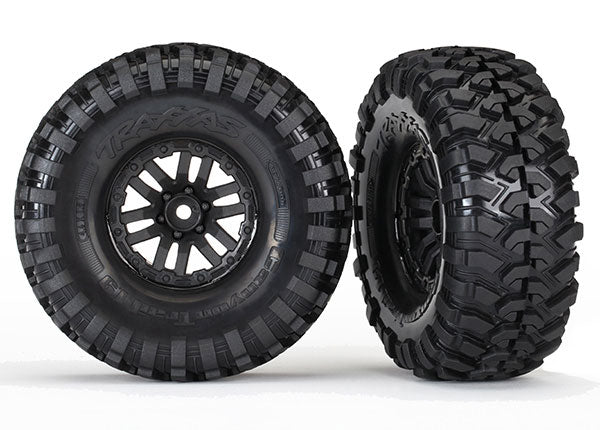 Traxxas TRX-4 Pre-Mounted Canyon Trail 1.9" Crawler Tires (Black) (2) (S1) w/Split Spoke Wheels & 12mm Hex