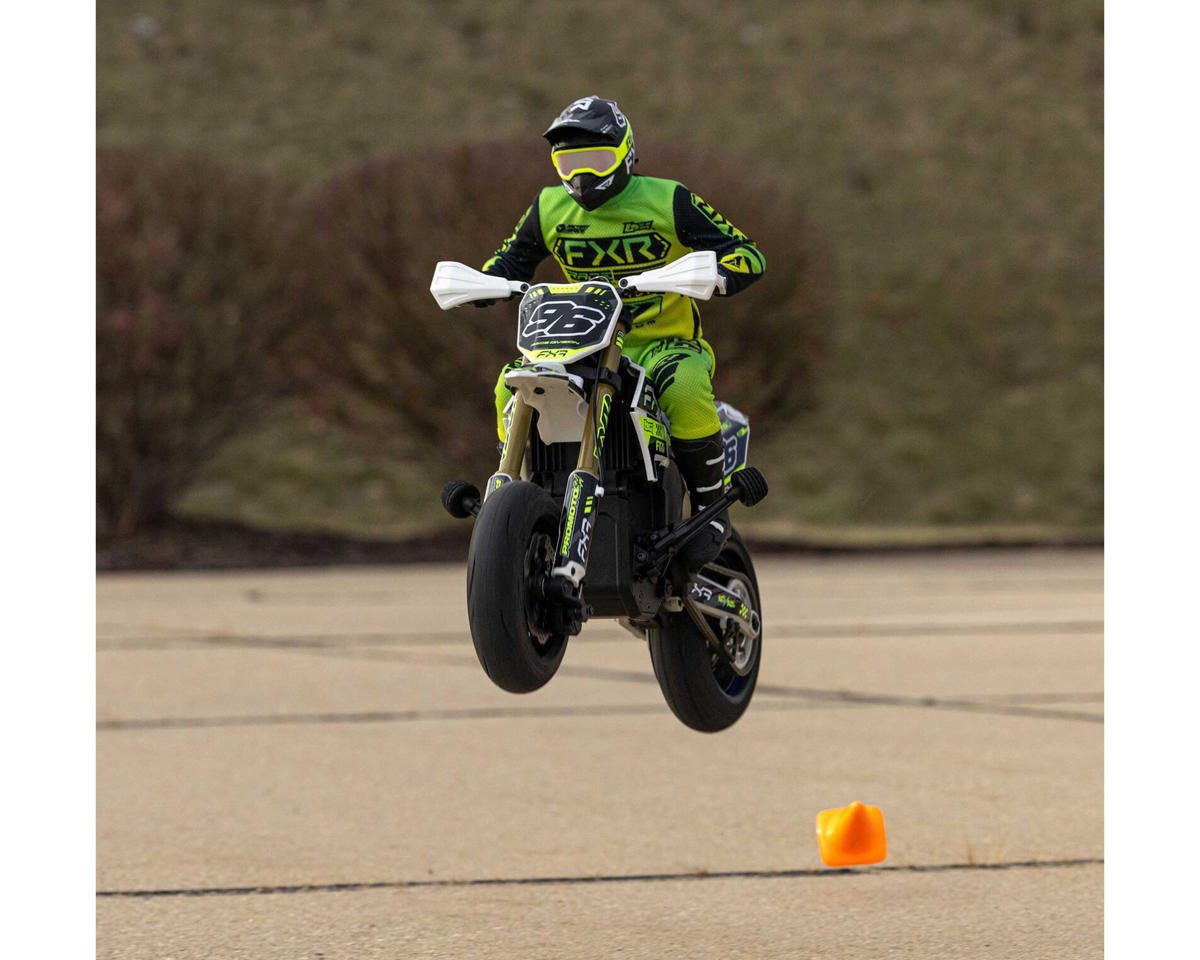 Losi Promoto-SM FXR Supermoto RTR 1/4 Brushless Motorcycle (White/FRX) w/2.4GHz Radio, Battery & Charger