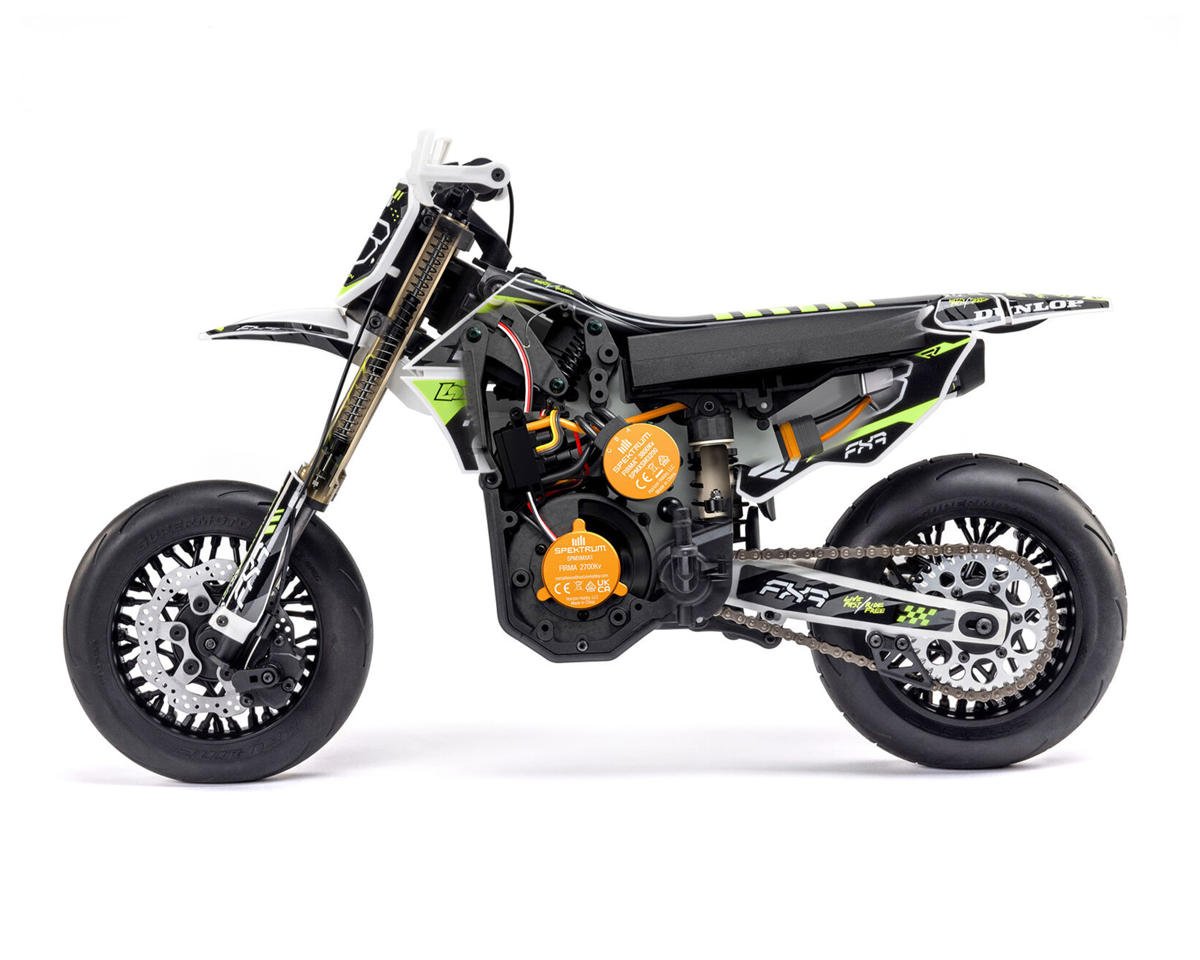 Losi Promoto-SM FXR Supermoto RTR 1/4 Brushless Motorcycle (White/FRX) w/2.4GHz Radio, Battery & Charger