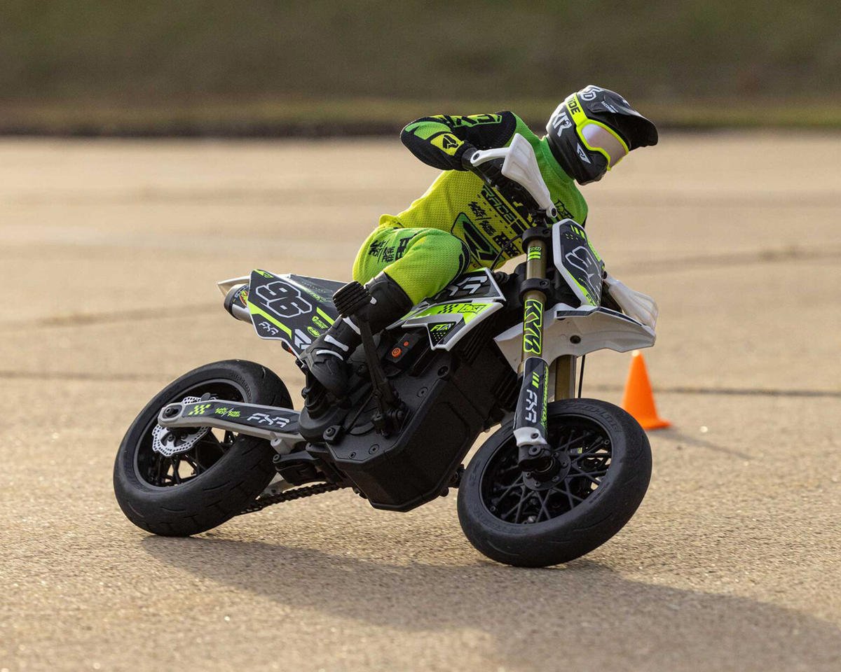 Losi Promoto-SM FXR Supermoto RTR 1/4 Brushless Motorcycle (White/FRX) w/2.4GHz Radio, Battery & Charger