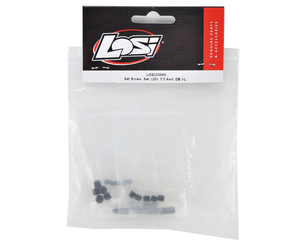 Losi 1002 - Set Mandrini Anteriori E Portapacchi In Plastica Nera Per RC 1:10