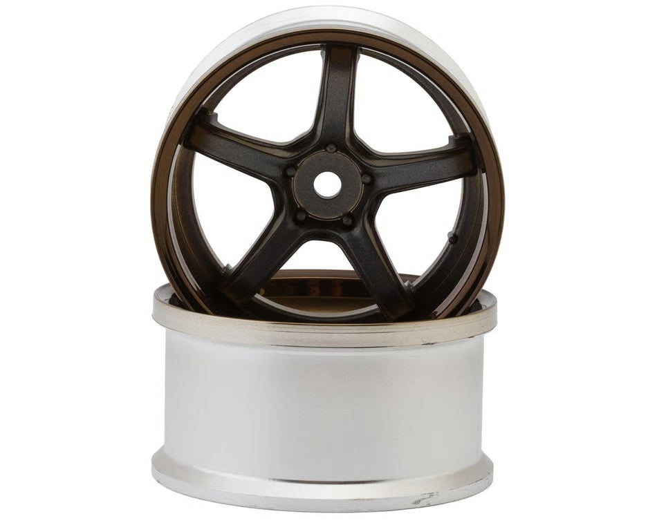 LAB Work Emotion T5R 1/10 2-Piece Concave Drift Wheels (Bronze/Grey) (2) w/12mm Hex