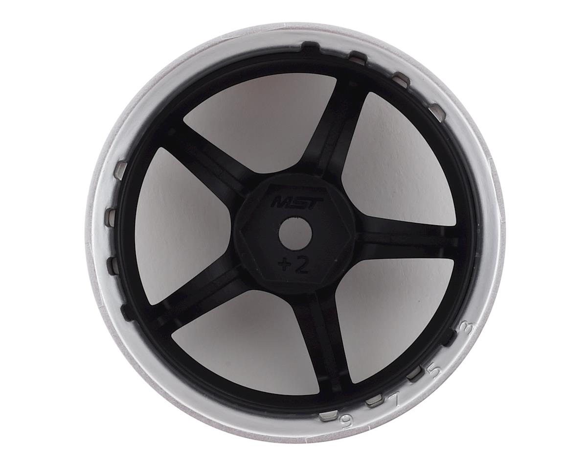 MST GT Wheel Set (Matte Silver/Black) (4) (Offset Changeable)