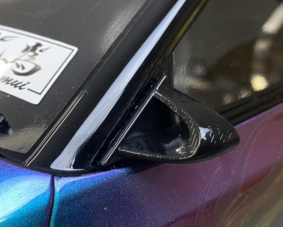 Pandora RC 1/10 Scale Side Mirror Set (Aero Type 2) (Carbon Style) (Miniature Scale Drift Accessory)