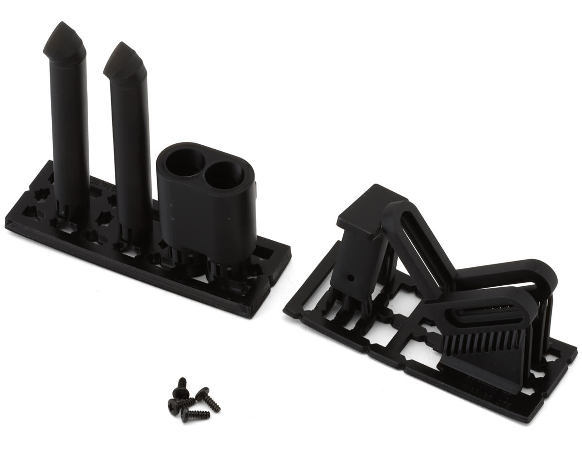 Pandora RC 1/10 Scale Dual Exit Exhaust Tip (Miniature Scale Drift Accessory) w/Bracket