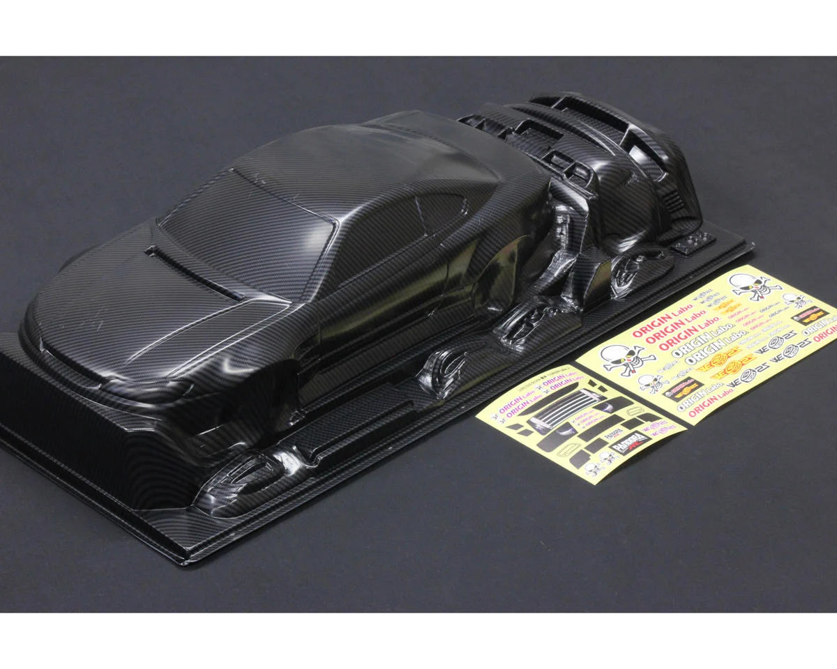 Pandora RC 1/10 Nissan Silvia S15 ORIGIN Labo Raijin Drift Body Set (Thunder God) (Carbon Fiber Dipped) (257-260mm)
