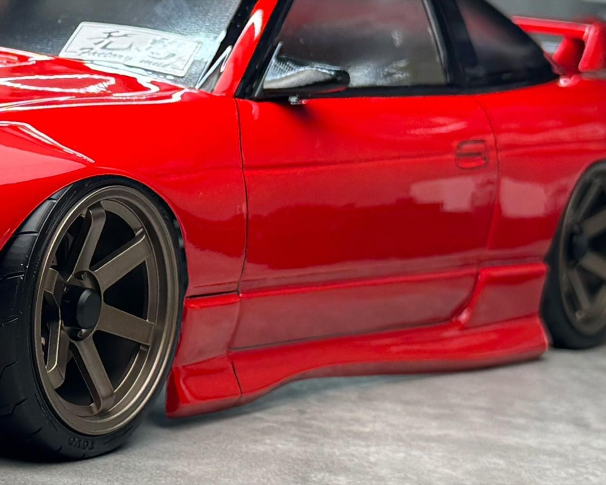 Pandora RC 1/10 Scale RPS13 180SX Aero Bumper Set (Clear) (Hot Road Spec.) (Miniature Scale Drift Accessory) w/Side Skirts