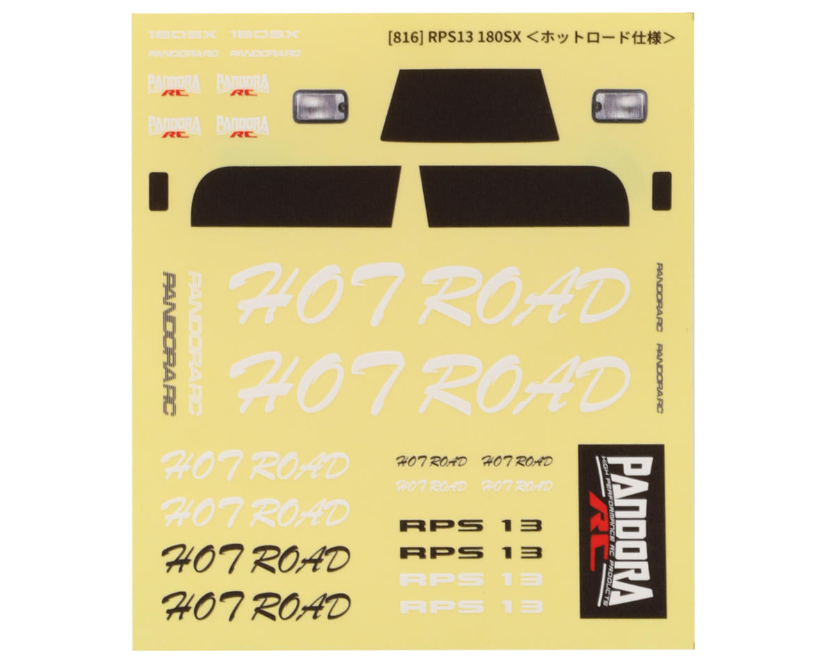 Pandora RC 1/10 Scale RPS13 180SX Aero Bumper Set (Clear) (Hot Road Spec.) (Miniature Scale Drift Accessory) w/Side Skirts