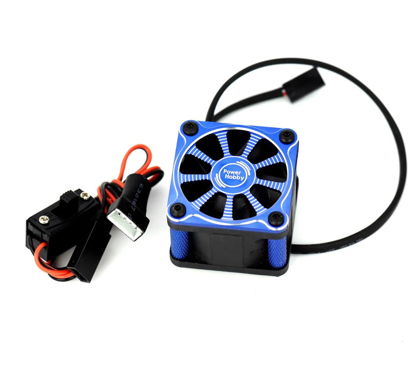 Powerhobby Twister 1/10 1/8 Motor Aluminum High Speed Cooling Fan - Blue
