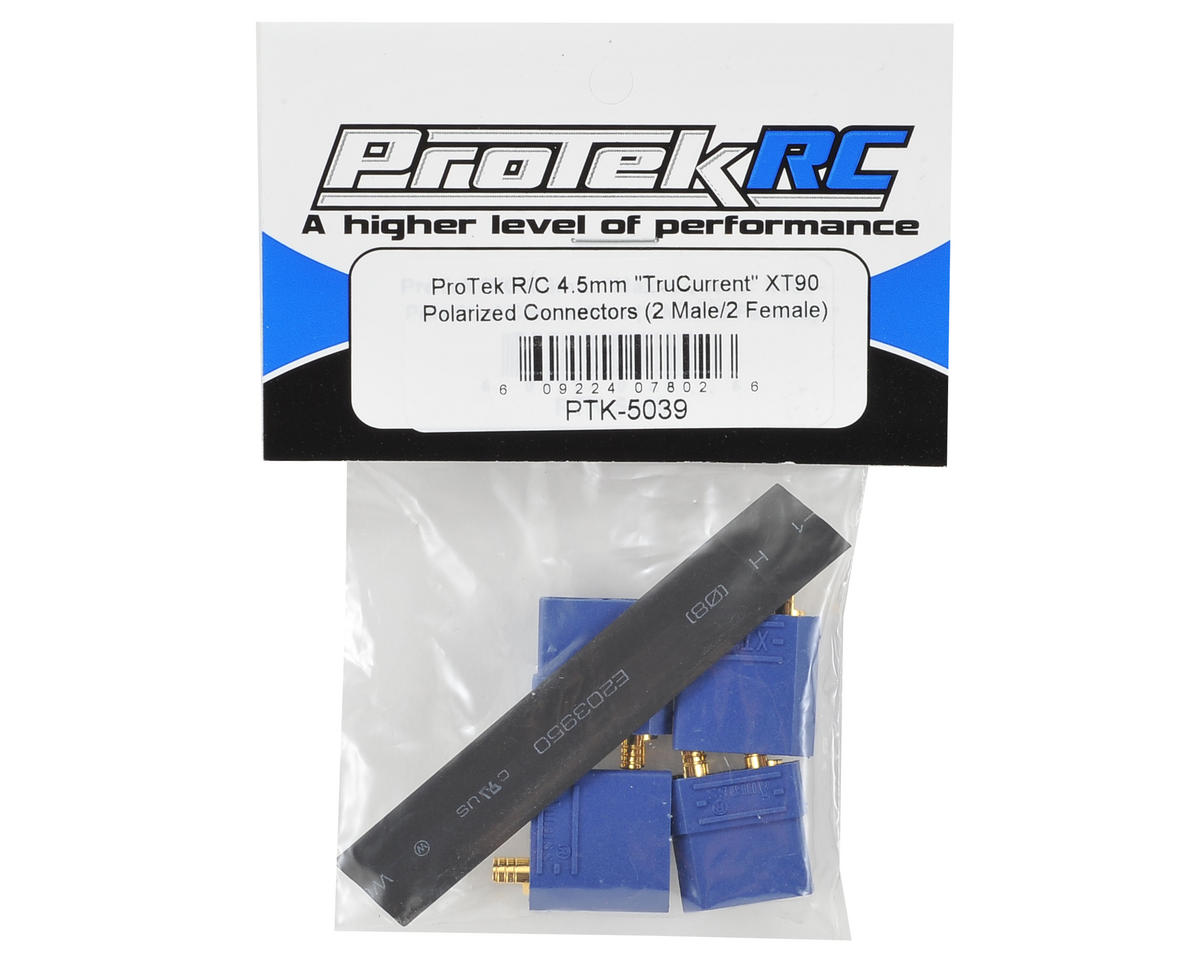 ProTek RC 4.5mm "TruCurrent" XT90 Polarized Connectors (2 Male/2 Female)