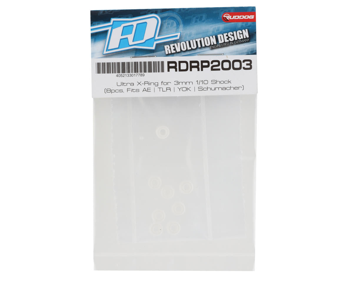 Revolution Design 1/10 3mm Ultra X-Ring Shock O-Rings (8) (Team Associated, Yokomo & TLR)