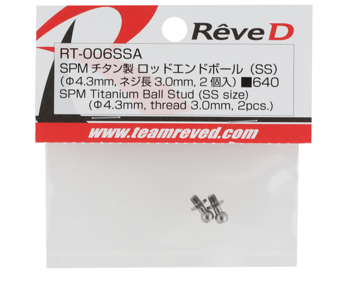 Reve D SPM Titanium Ball Stud (2) (Size SS)