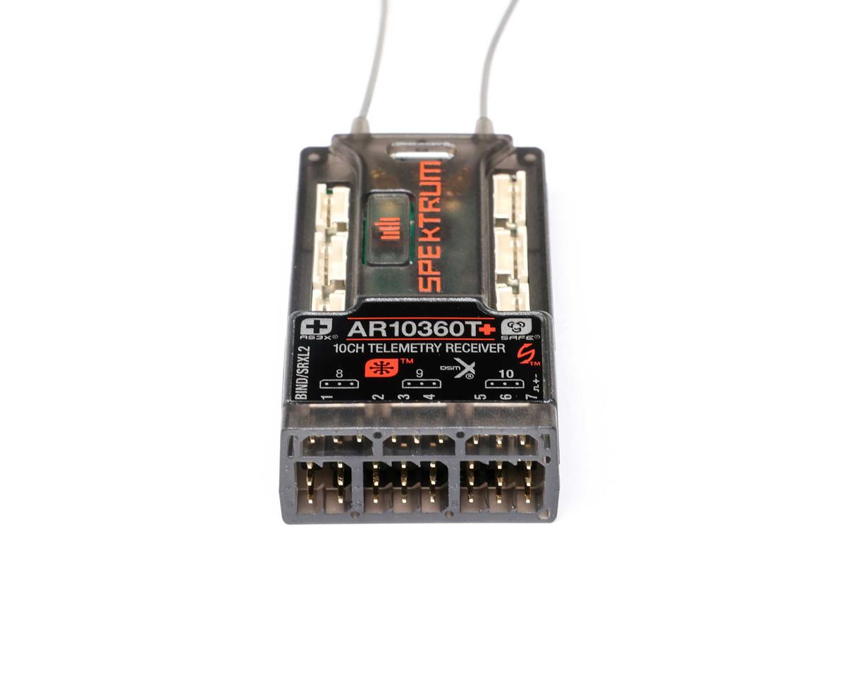 Spektrum RC AR10360T+ 10-Channel DSMX Aircraft Telemetry Receiver w/AS3X+ & SAFE
