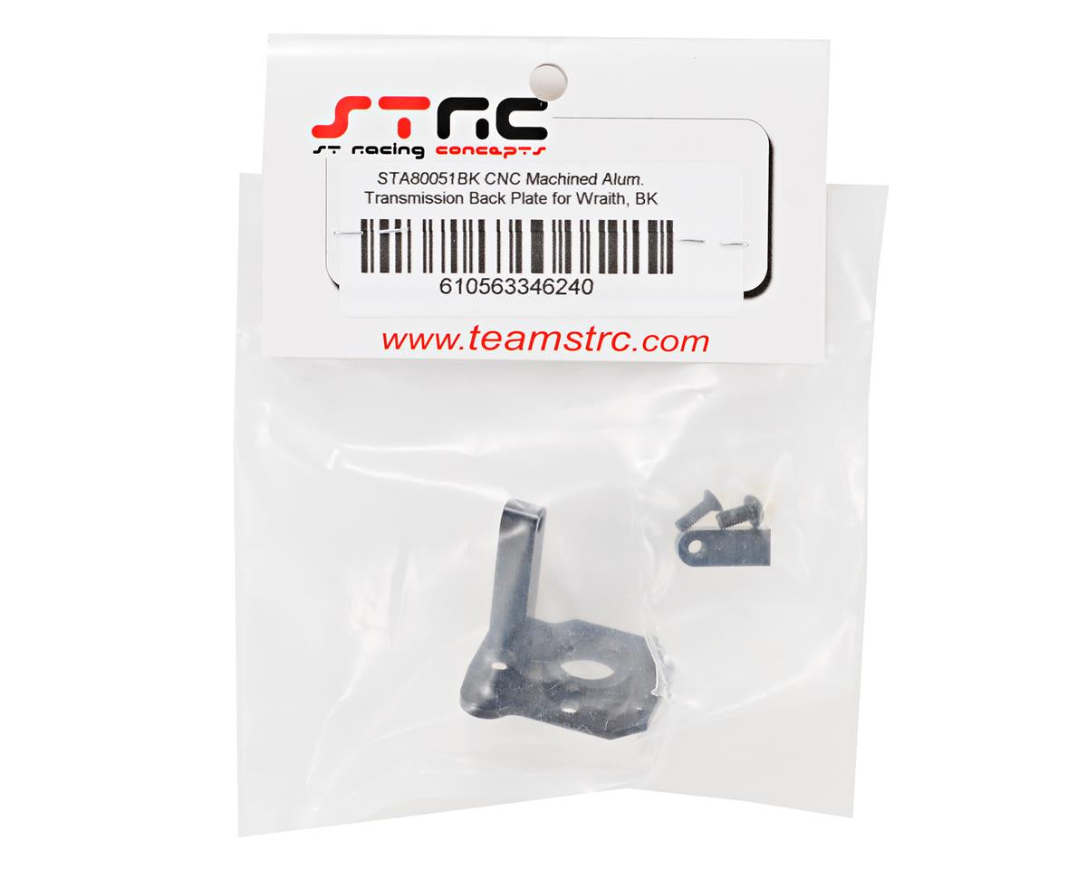 ST Racing Concepts Axial Wraith Aluminum Transmission Back Plate (Black)