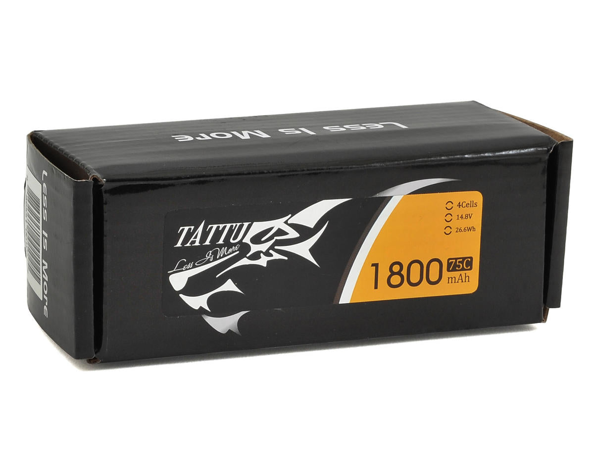 Tattu 4S LiPo Battery 75C (14.8V/1800mAh) (JST-XH) w/XT-60 Connector