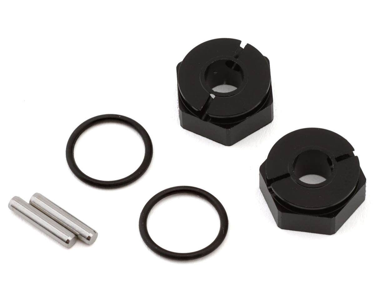 Topline Aluminum 12mm Wheel Hex Hubs (Neo Black) (2) (6mm Offset)