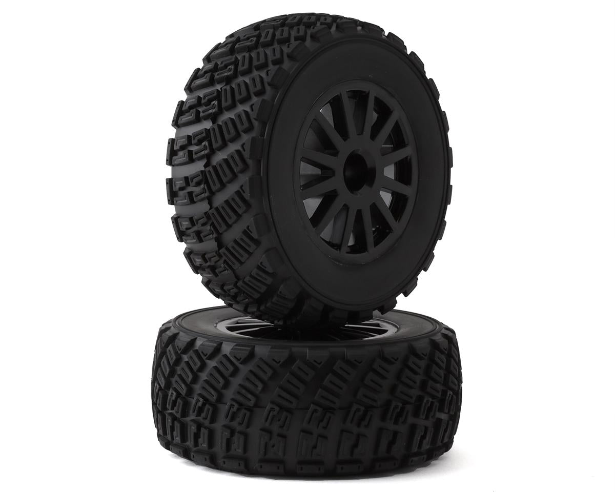 Traxxas Rally Pre-Mounted Tires w/Rally Wheels (Black) (2)