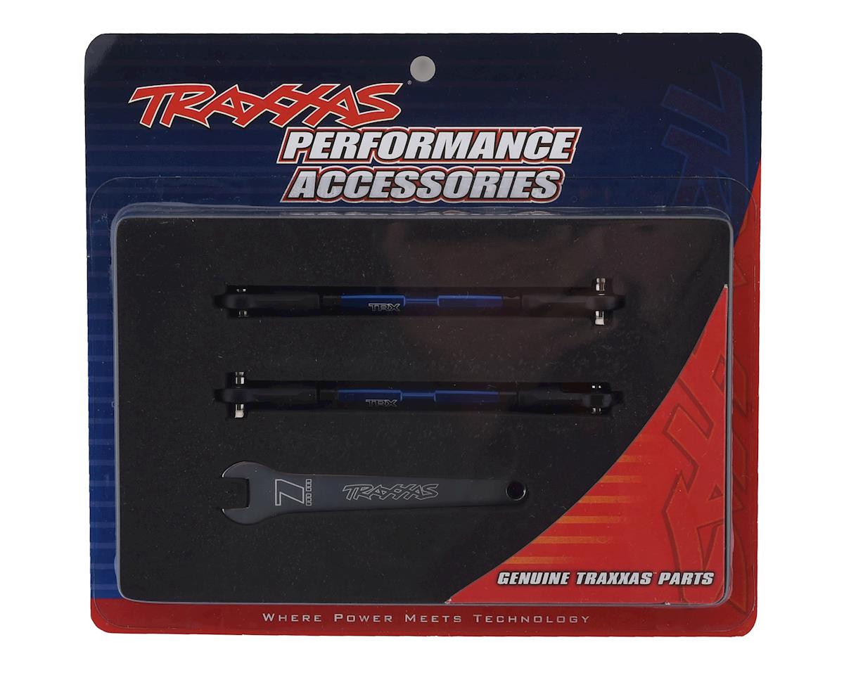 Enlaces delanteros de aluminio Traxxas Maxx (azul) (2)