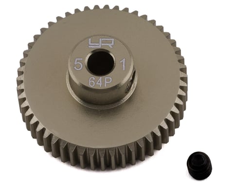 Yeah Racing 64P Hard Coated Aluminum Pinion GearS (Assorted Sizes)
