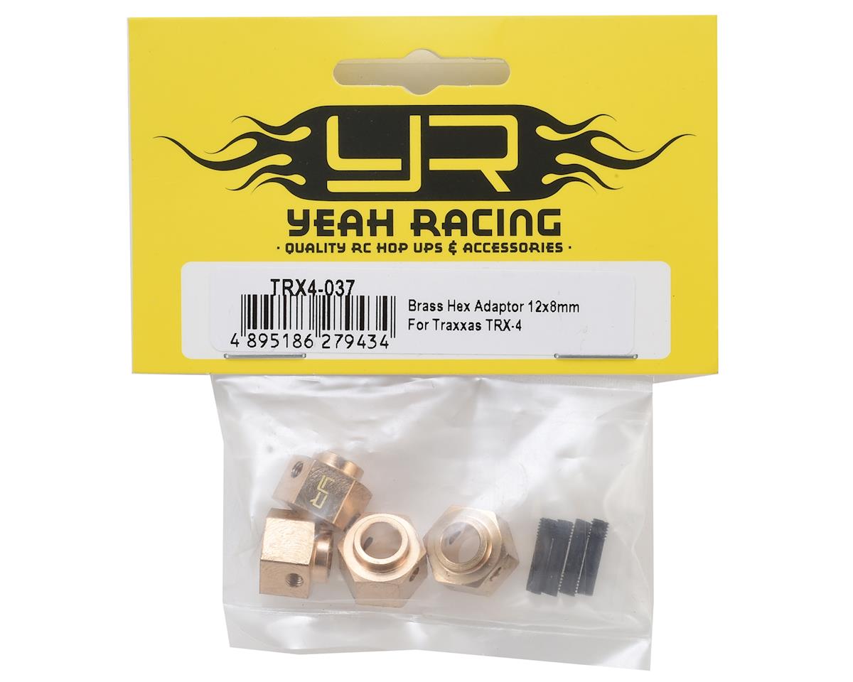 Yeah Racing Traxxas TRX-4 12mm Brass Hex Adapter w/8mm Offset (4)