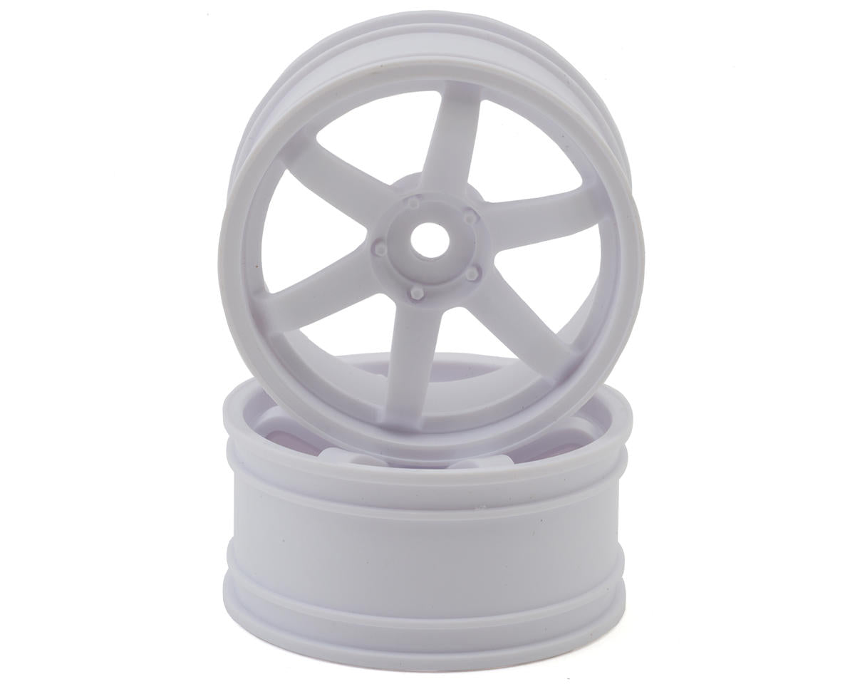 Yokomo 6-Spoke Drift Wheels (White) (2) (7mm Offset)