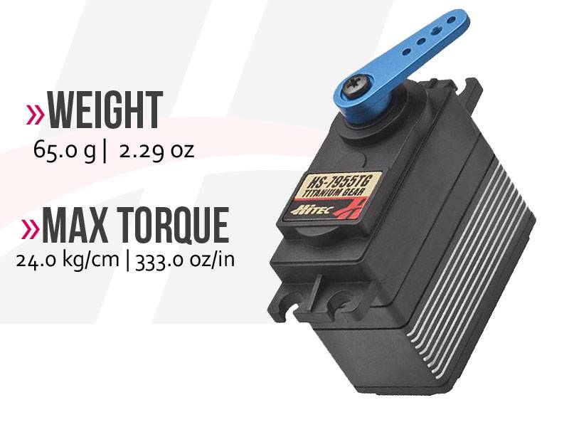 HS-7955TG High Torque, Titanium Gear, Coreless Ultra Premium Servo