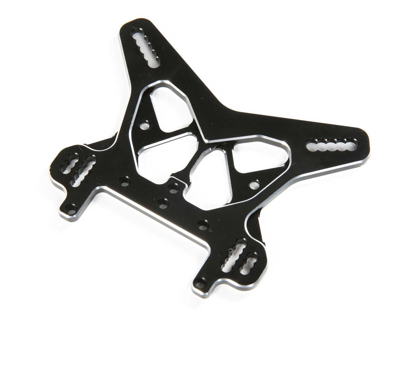 Torre de amortiguador trasero Team Losi Racing, negro, aluminio: 8X/8XE