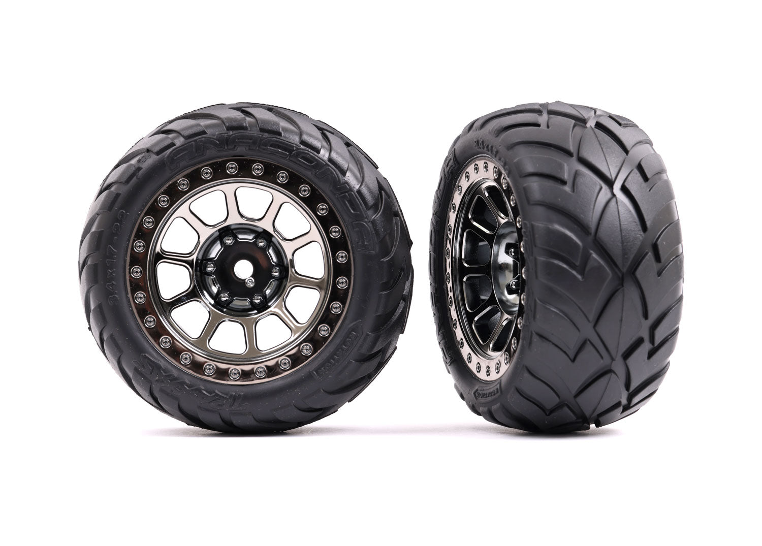 Traxxas Alias Bandit Rear Mounted Tire & Wheel (Black Chrome)