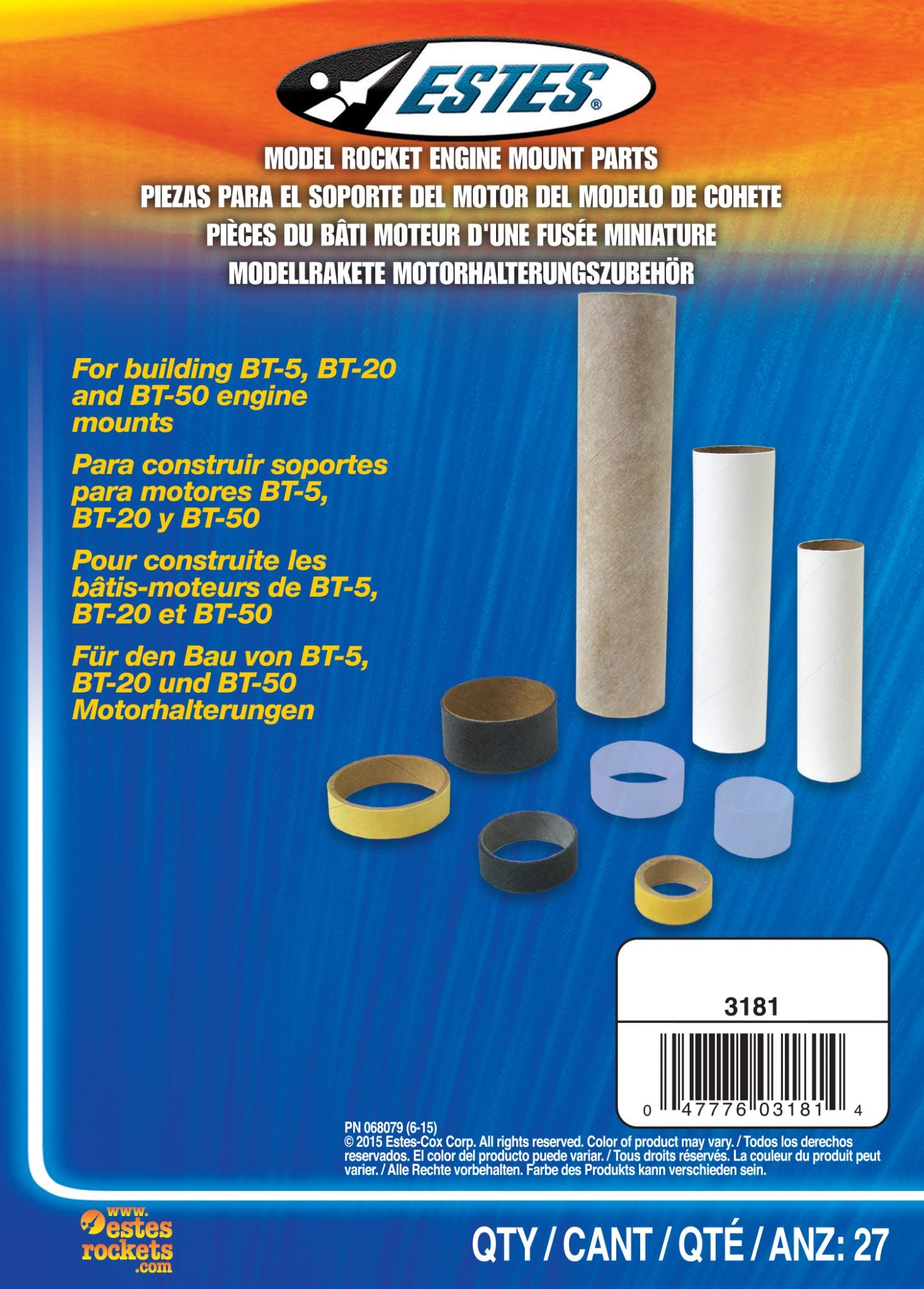 Piezas de montaje de motor Estes