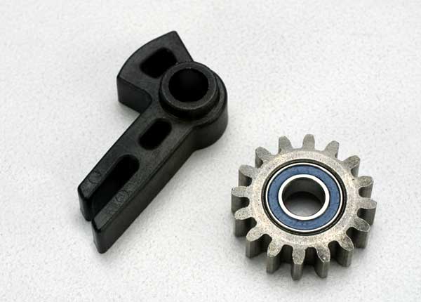 Traxxas Revo Gear, idler/ idler gear support/ bearing (pressed in)
