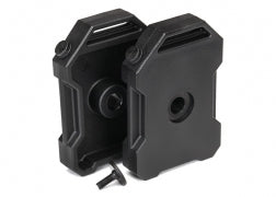 Recipientes de combustible Traxxas (negro) (2) / pasador roscado