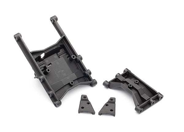 Traxxas Soporte de suspensión, trasero, TRX-6™ (1)/ travesaño del chasis, trasero (1)/ soportes de enlace de suspensión (izquierdo y derecho)