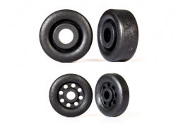 Ruedas Traxxas, barra con ruedas, negro (26 mm (2), 18 mm (2))