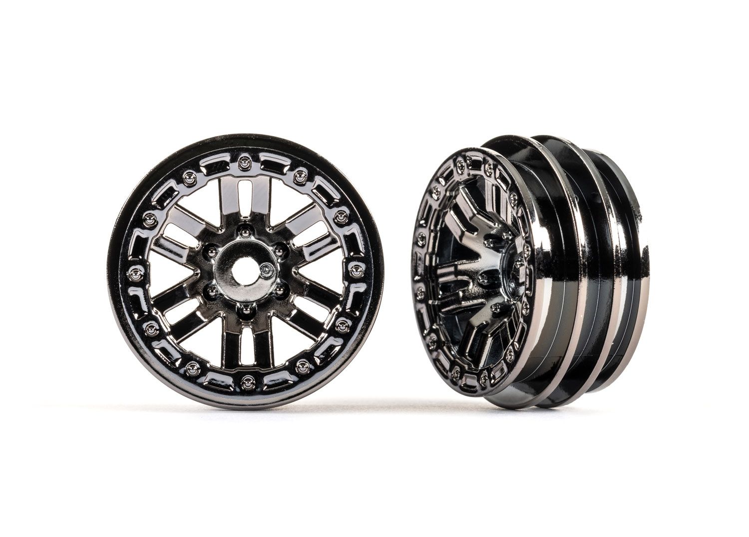 Traxxas TRX-4M Wheels Black Chrome 1.0 (2) Defender