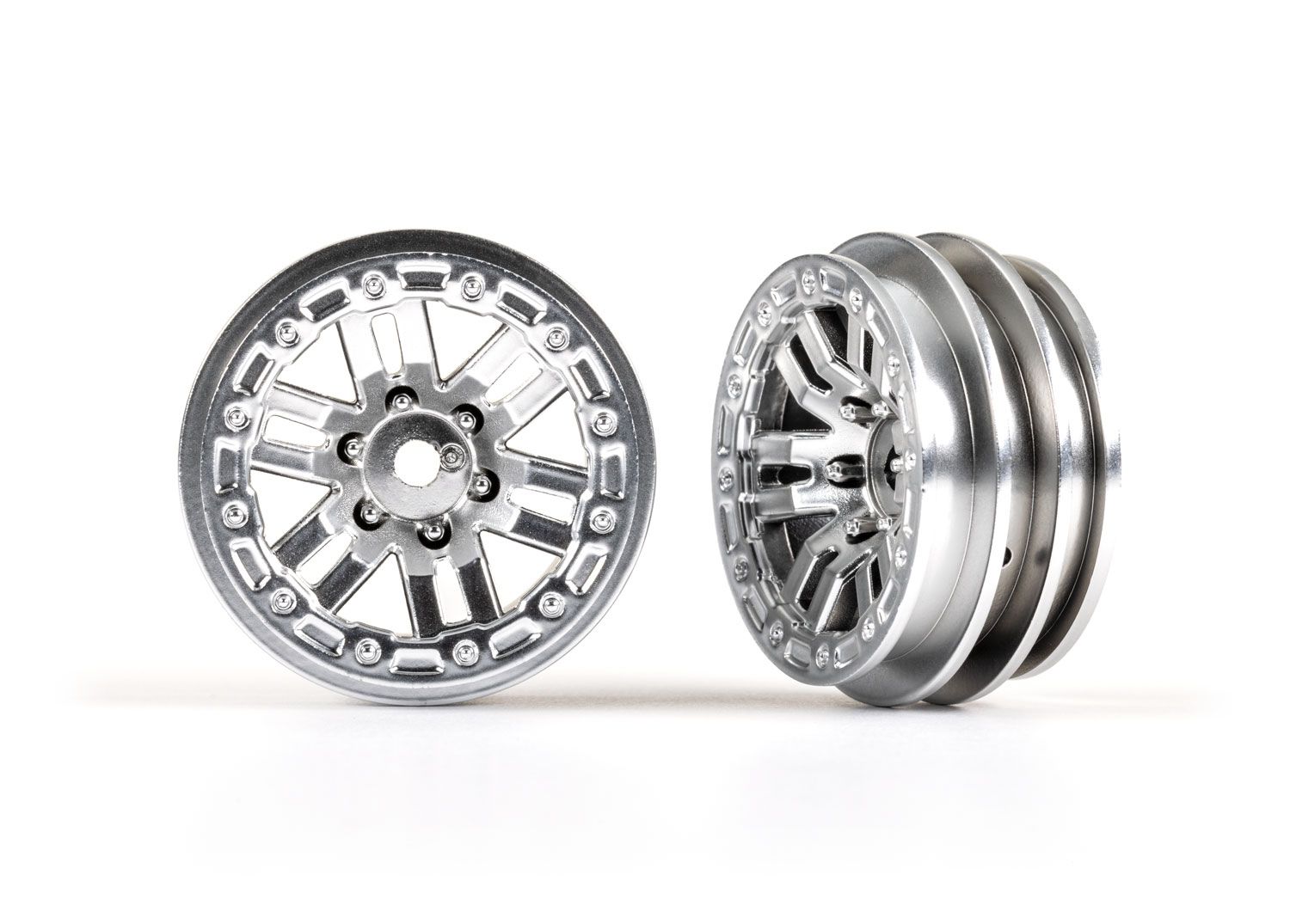 Traxxas TRX-4M Wheels Satin Chrome 1.0 (2) Defender