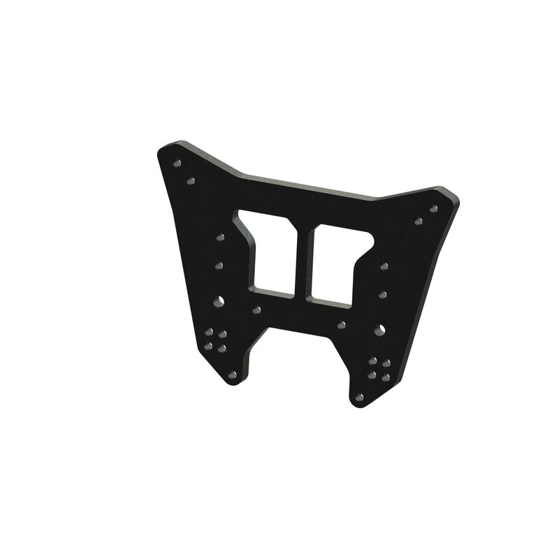 Arrma Rear Aluminum Shock Tower, Black: EXB