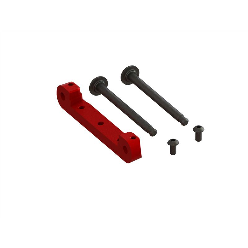 Arrma EXB Red Aluminum Front Upper Suspension Mount