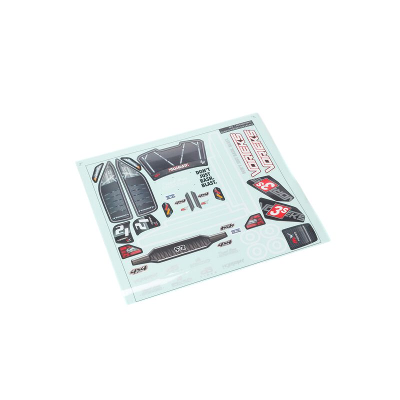 Arrma VORTEKS 4X4 Clear Body w/ Decals And Window Masks