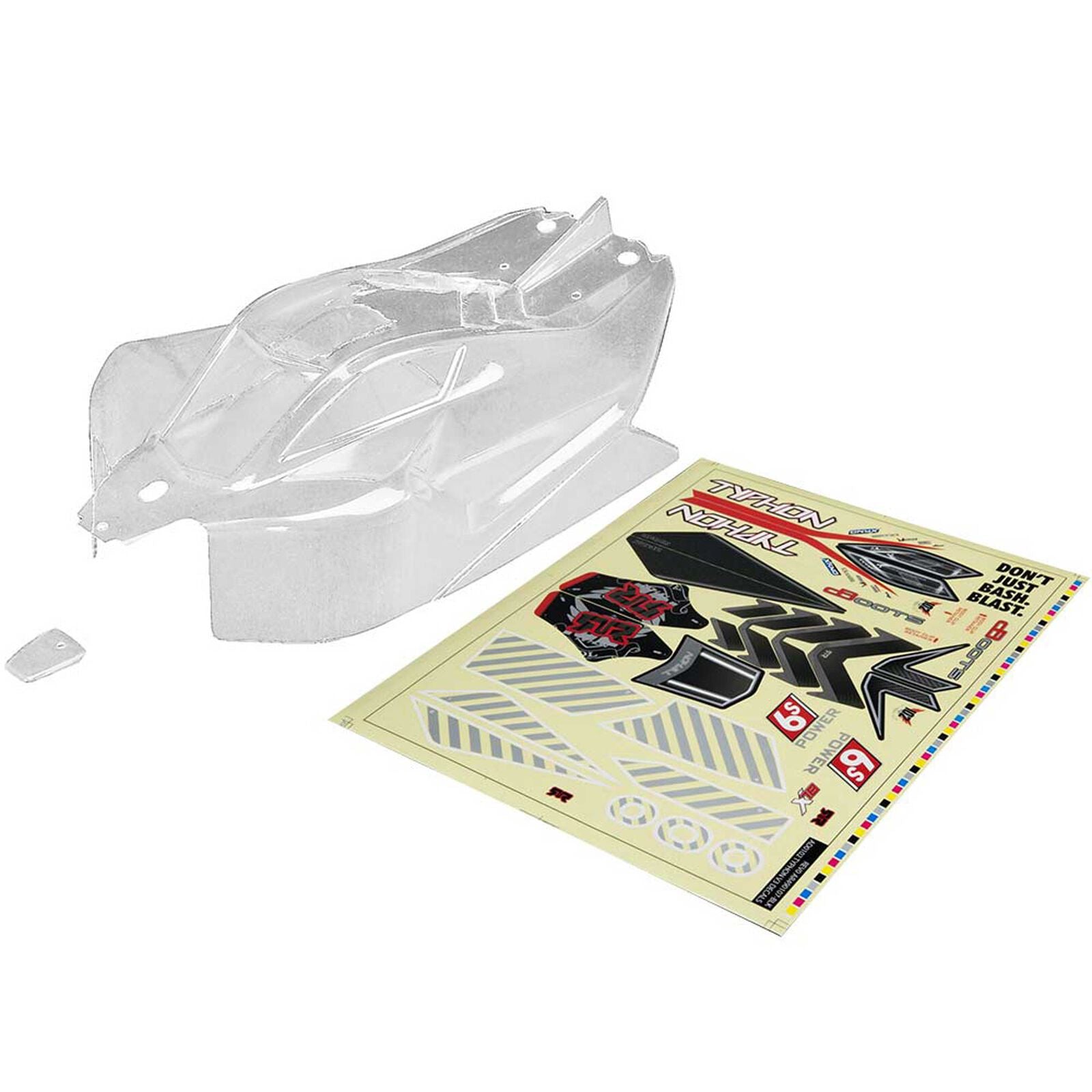 Arrma Clear Body, 1/8 with Decals: TYPHON 6S BLX