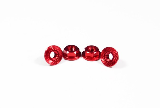 Assault RC Revolver M4 Serrated Wheel Nut Set (Red) (4) *Archived
