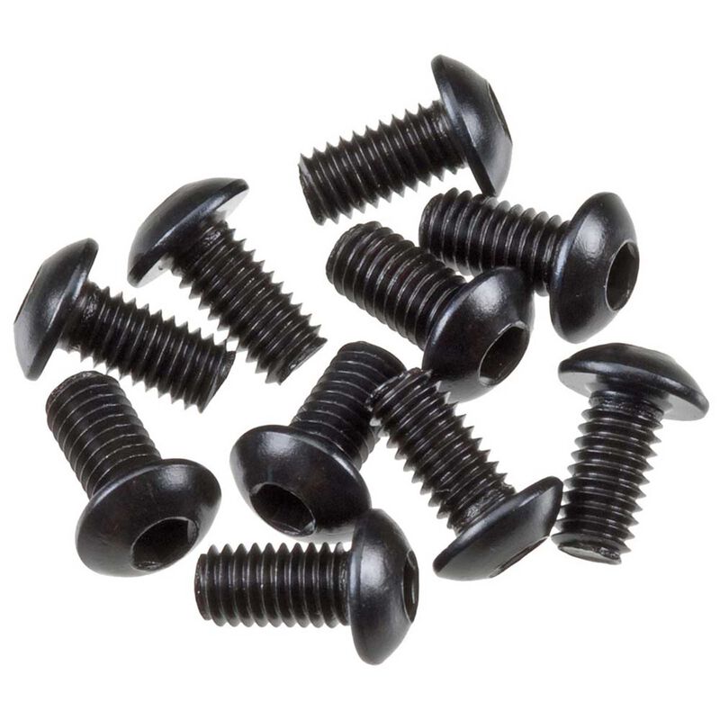 Axial M3x6mm Hex Socket Button Head (Negro) (10pcs)