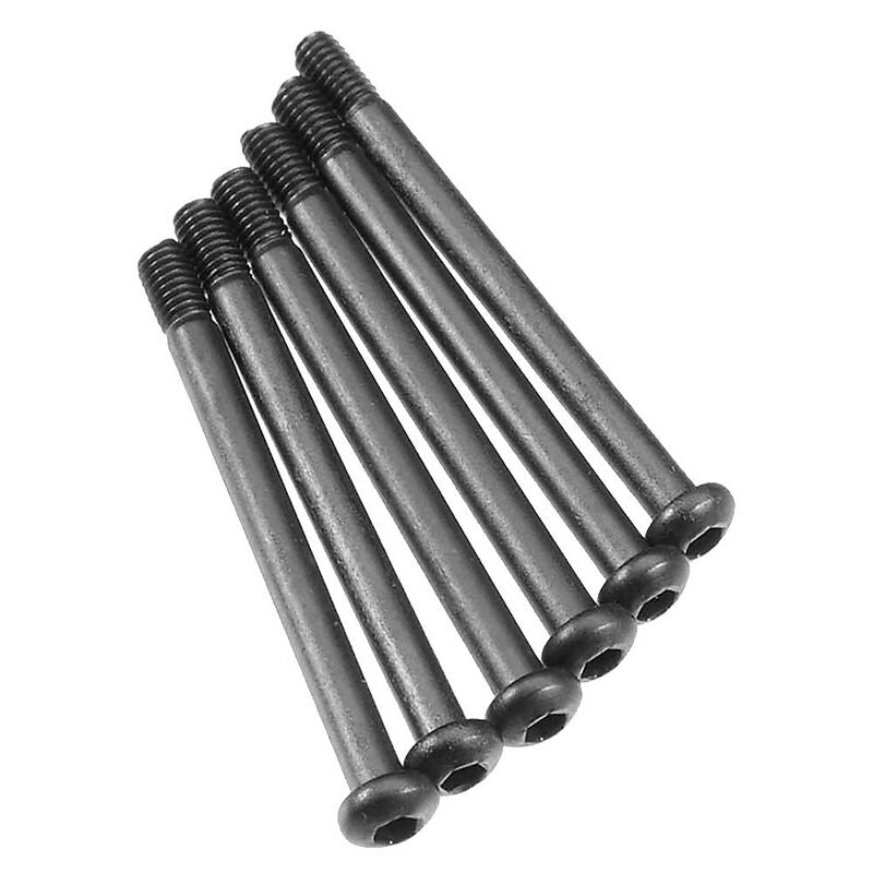Eje de tornillo de cabeza de botón hexagonal M3x35mm axial (negro) (6 piezas)