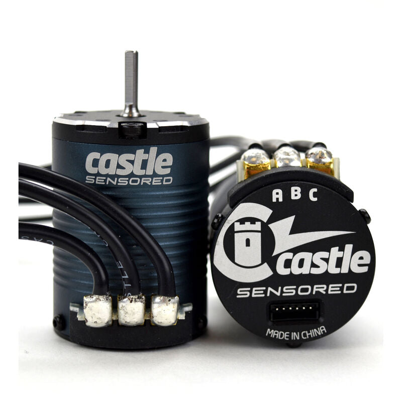 Castle Creations 1/10 Motor sin escobillas con sensor de 4 polos, 1406-3800Kv: bala de 4 mm