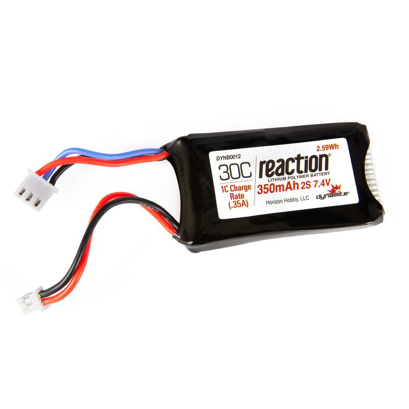Dynamite 7.4V 350mAh 2S LiPo Battery: PH 2.0