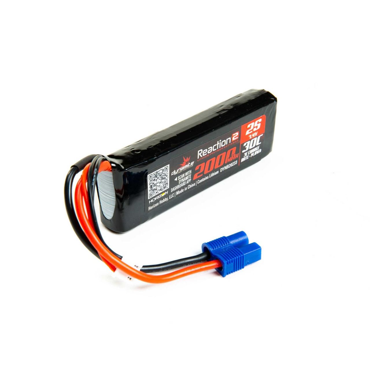 Dynamite 7.4V 2000 mAh 2S 30C LiPo Long EC3 Minis TWH Battery