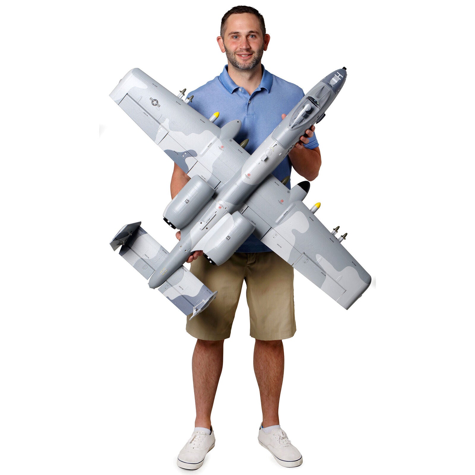 E-flite A-10 Thunderbolt II Twin 64 mm EDF BNF Básico con AS3X y SAFE Select