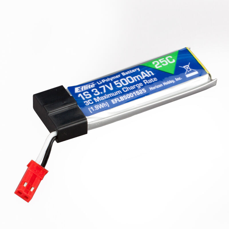 E-flite 1S 25C LiPo Battery Pack (3.7V/500mAh)