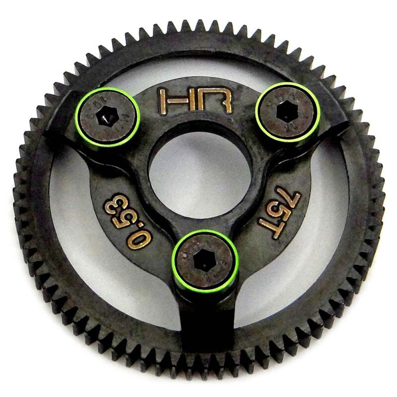 Hot Racing Traxxas Hardened Steel 48p Spur Gear 75t, Green