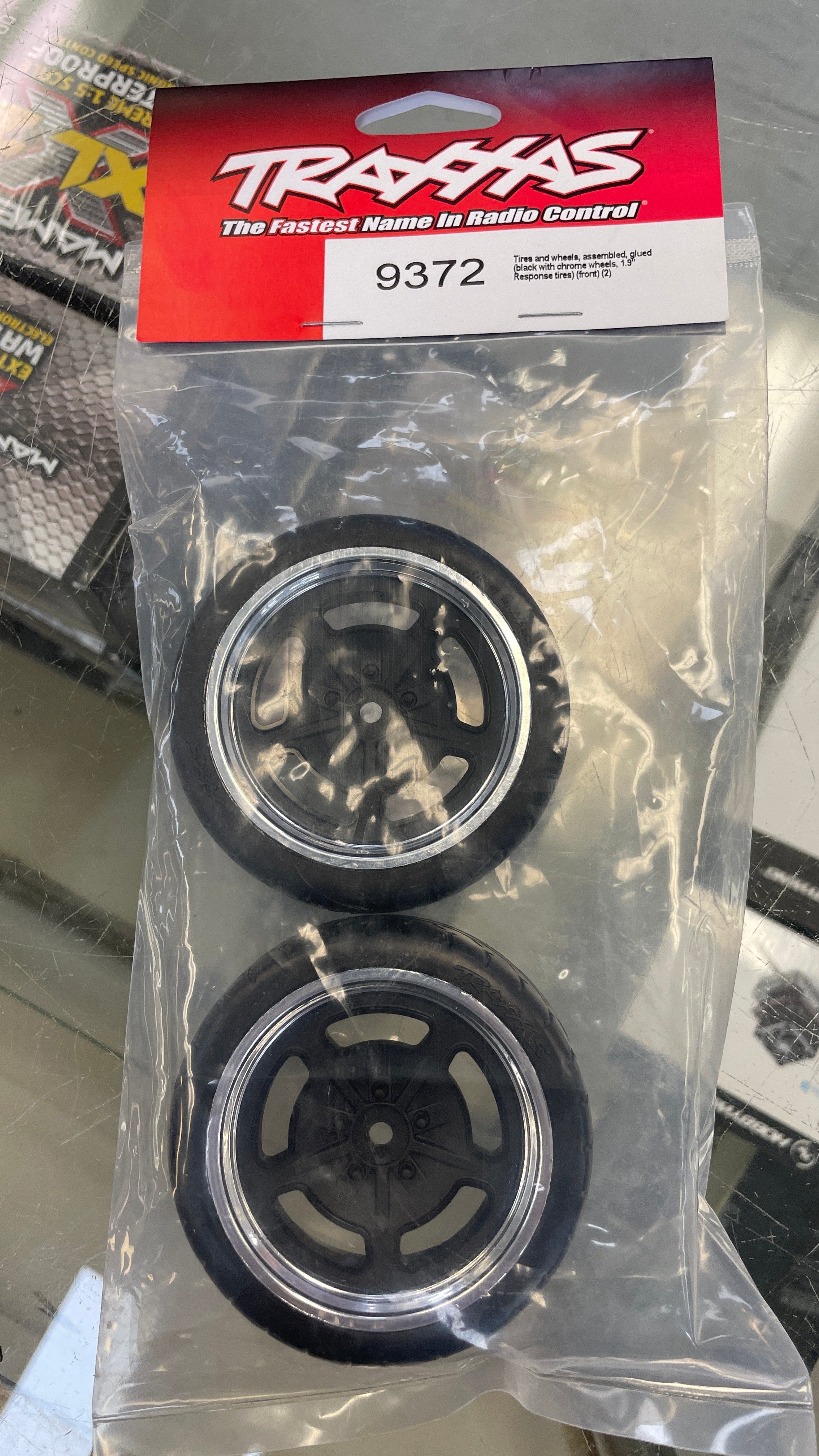 Traxxas Tire & Wheel Spoke Black/Chrome Delantero